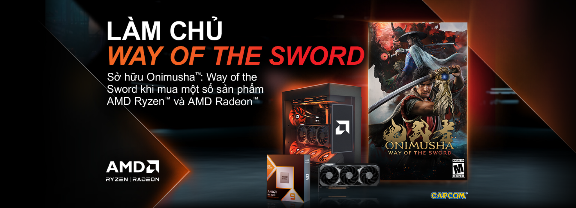 CTKM Chọn AMD – Sở Hữu Code Game “Onimusha: Way Of The Sword” Miễn Phí!