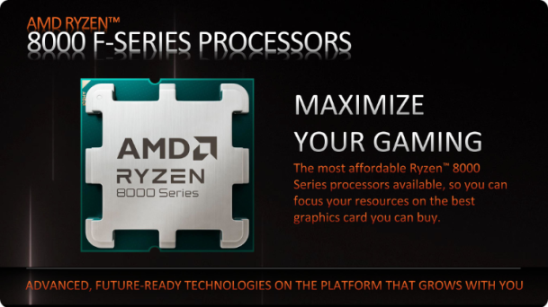 AMD âm thầm ra mắt hai CPU cho anh em ráp máy game: Ryzen™ 7 8700F 300 USD, Ryzen™ 5 8400F 190 USD